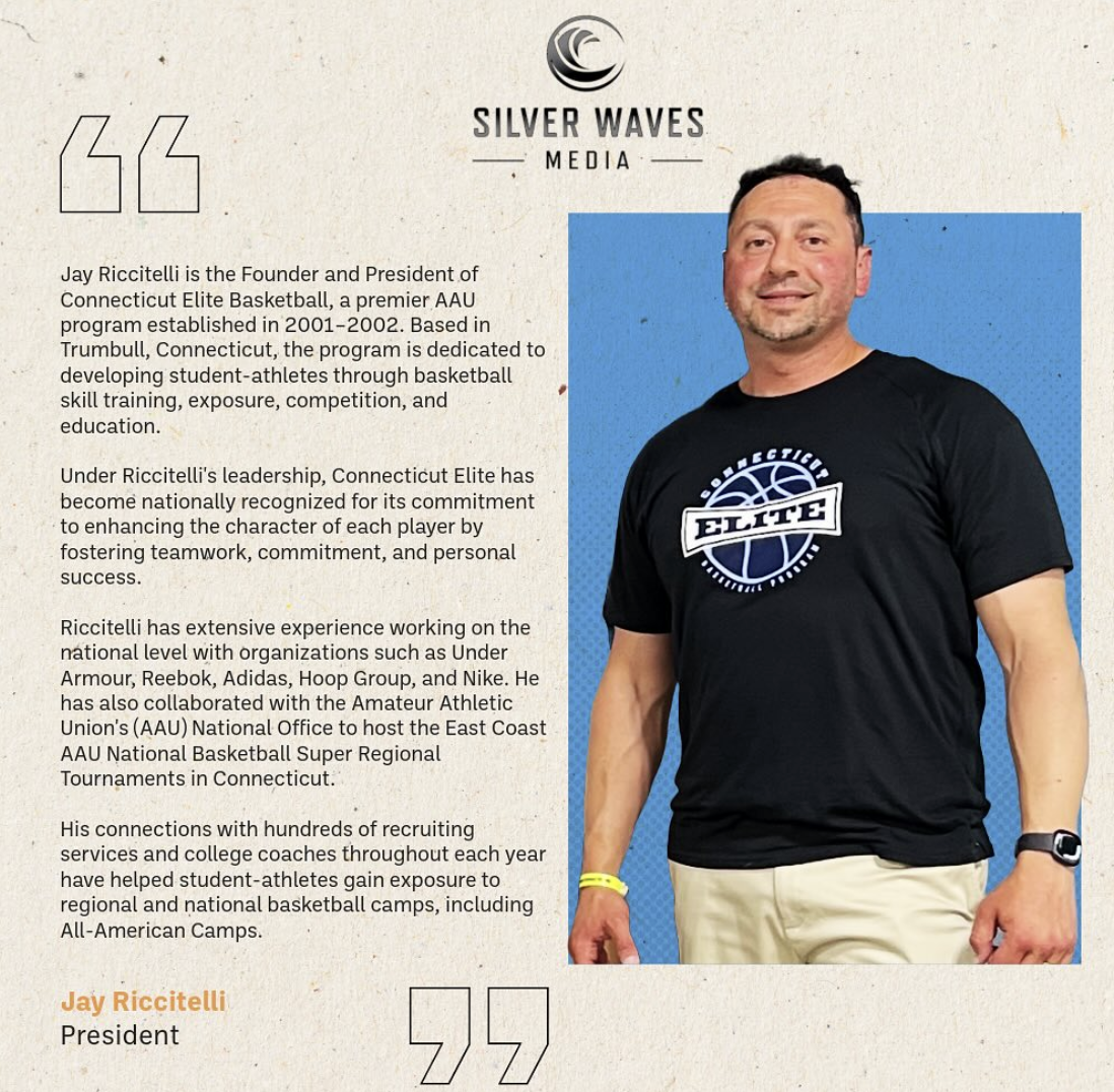 Jay Riccitelli, Founder and President of Connecticut Elite Basketball